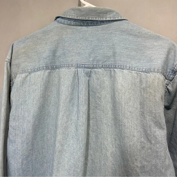 Vintage Team Woody Denim Light Blue Shirt Men size Large - Picture 8 of 17